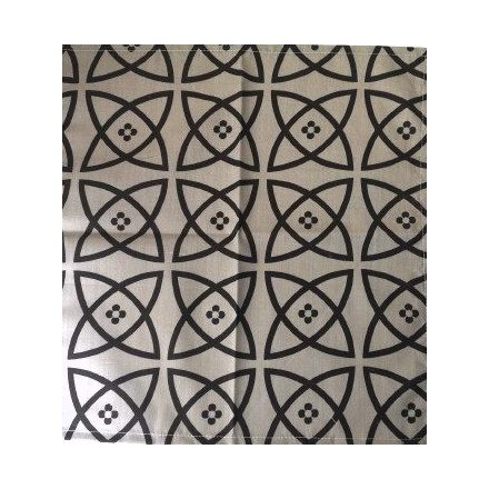 Textil szalvéta - 30x30 cm - szürke - fekete mandala