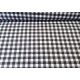 Pamutvászon textil - 160 cm / antracit szürke - fehér kockás