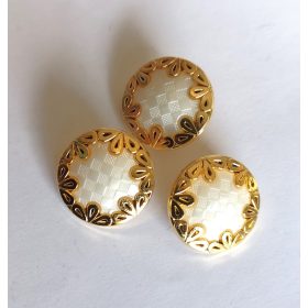 Dekoratív kerek fém gomb - 20 mm