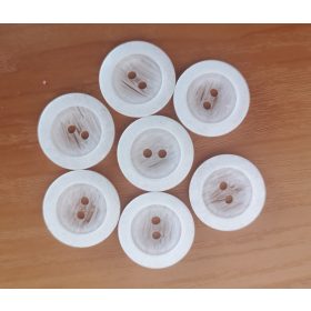 2  lyukas gyöngyházfényű gomb 12 db/cs - 20 mm