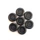 4 lyukas fekete gomb - 22 mm / 13 db - os csomag