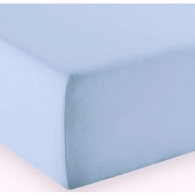   Gumis lepedő pamutvászon alapanyagból 160x200 cm - halványkék