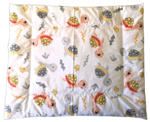 Lapos ovis kispárna -38x48 cm / teknősbéka mintás