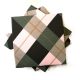 Székpárna-ülőpárna pamut 35x35x2 cm zöld-fehér geometriai mintás