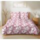 Pamut 3 részes ágynemű huzat szett - 140X200 cm / cseresznye virág mintával