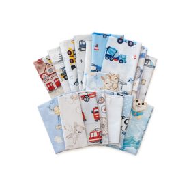   Pamutvászon maradék textil csomag fiús és lányos mintákkal