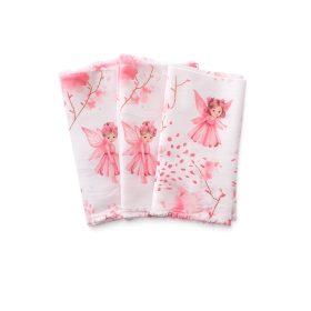   Rózsaszín tündér mintás maradék pamutvászon textil csomag 