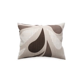 Bézs-barna színű cseppmintás krepp kispárna huzat - 40x50 cm