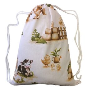 Ovis tornazsák-30x40cm/fehér alapon lovak-boci mintás