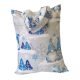 Karácsonyi mintás textil táska-kék manó mintás-35x45cm