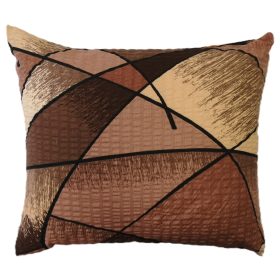 Kispárna huzat-krepp-barna geometrikus/40x50cm