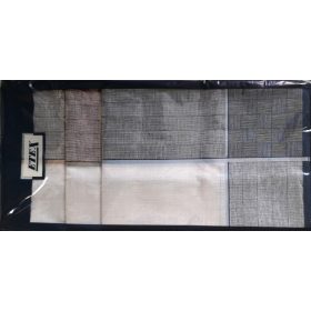   Férfi ruhazsebkendő szett-40x40cm/letisztult csíkos-kockás mintával-40x40cm