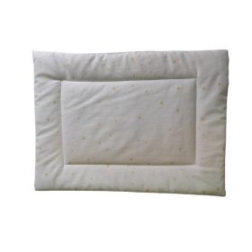 Gyerek ovis kispárna 40x50cm fehér alapon drapp pöttyös mintával