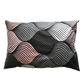   Pamut kispárna huzat - 40x50 cm modern rózsaszín hullám mintával