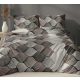 Pamut extra hosszú 140x220 - cm  ágynemű szett modern barna hullám mintás