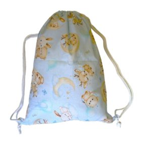   Ovis tornazsák - 30x40 cm/ világoskék cuki állatkölyök mintával