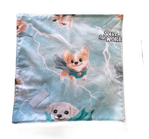 Környezetbarát Újraszalvéta - super  hero kutyus mintával  - 28x28cm 