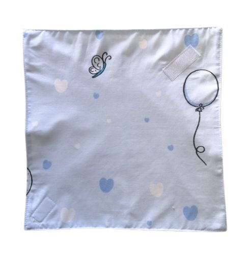 Környezetbarát Újraszalvéta - kék lufi pillangó mintával  - 28x28cm 