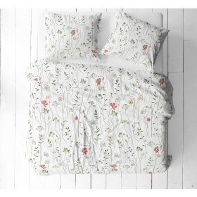   Ágynemű huzat szett 140x220 cm apró virágszálak mintával