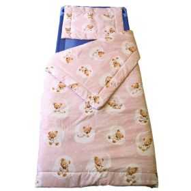   Ovis 2 részes ágynemű garnitúra púderrózsaszín plüssmackók felhőben mintával