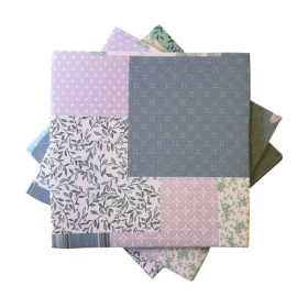 Pamut borítású székpárna - ülőpárna 35x35cm pasztell zöld patchwork mintával