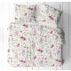 Ágynemű huzat szett 140x200cm rózsaszín jácint mintával