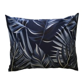   Nagypárna huzat 70x90cm sötétkék alapon ezüstös levél mintával