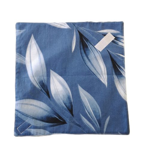  Újraszalvéta kék alapon levél mintával  - 28x28cm 