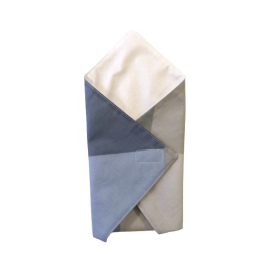   Környezetbarát Újraszalvéta kék-szürke kockás mintával - 28x28cm 