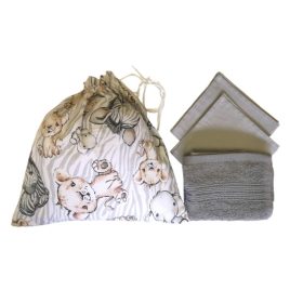 Tisztasági csomag 4db-os bézs szafarikölyök mintával