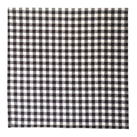 Textilszalvéta 40x40cm fekete-fehér kockás mintával