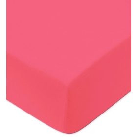   Gumis lepedő pamutvászon alapanyagból 90x200 cm - eperfagyi