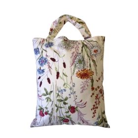   Bevásárló szatyor - textil táska-pamut-35x45 cm réti virágok mintával