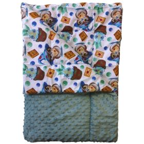 Minky kétoldalas takaró bagolymágus + zsálya minky 90x230cm