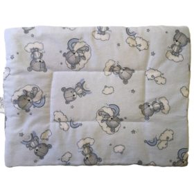   Lapos ovis kispárna flanel kék maci felhő+ babakék minky 40x50cm