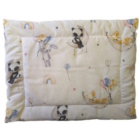   Ovis lapos párna flanel panda-nyuszi-róka + ekrü minky 40x50cm