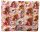 Mikrofiber borítású lapos kispárna maci margarétával mintával 38x48cm