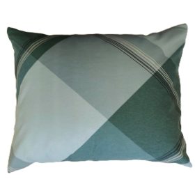   Flanel kispárna huzat -flanel- zöld mozaik mintával 40x50cm