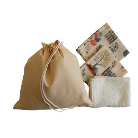 Tisztasági Csomag 4db-os  /  Bézs színű álaatos - farmos mintával