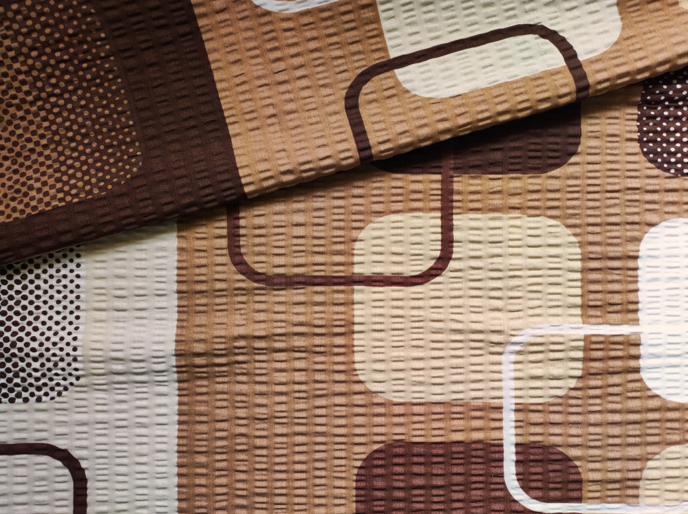 Barna színű elasztikus erős vászon textil - 150 cm