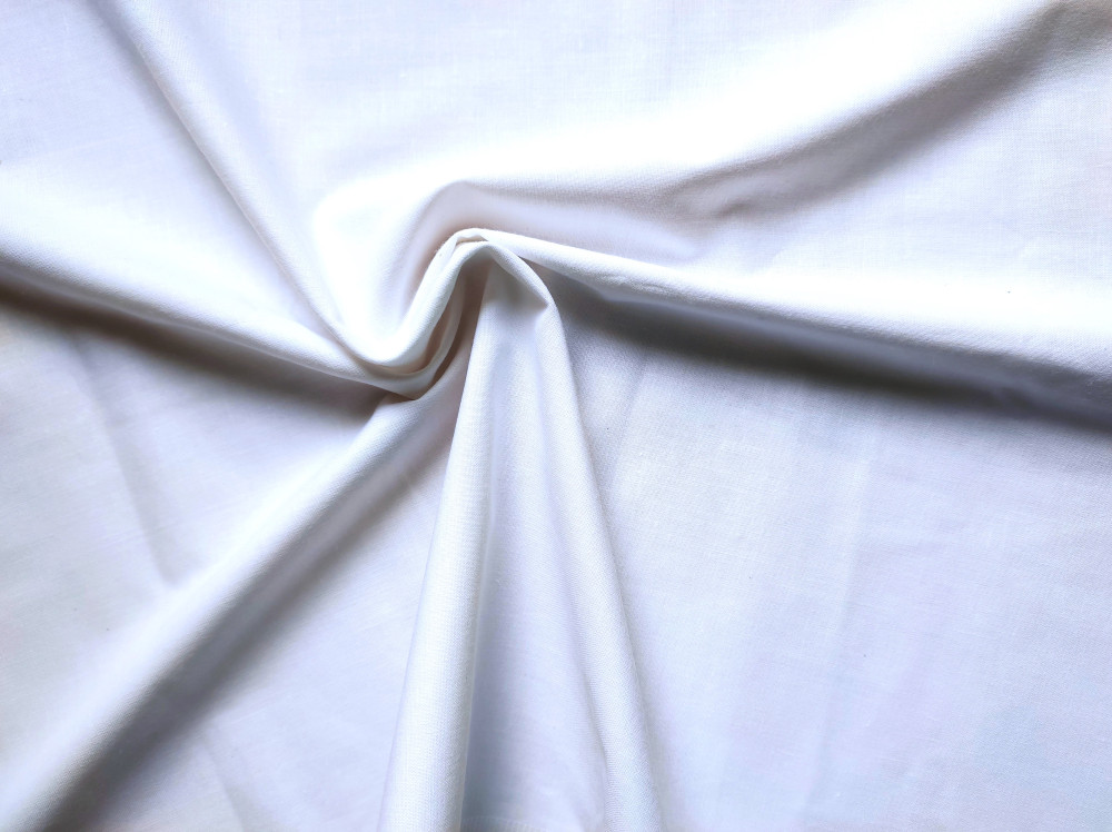 Fehér színű minőségi maradék Pamutvászon textil 35 x 260 cm