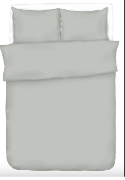Krepp 140x200 cm méretű ágynemű huzat szett - egyszínű szürke