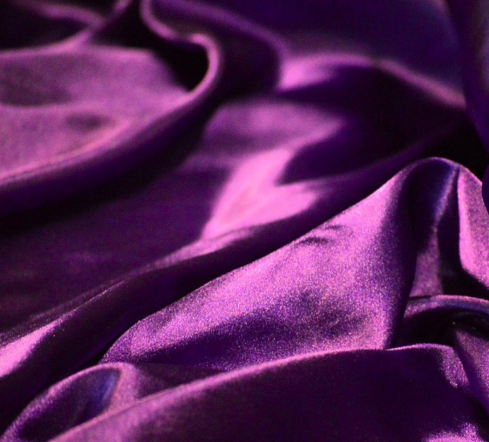 Padlizsán lila műszál selyem - 150 cm