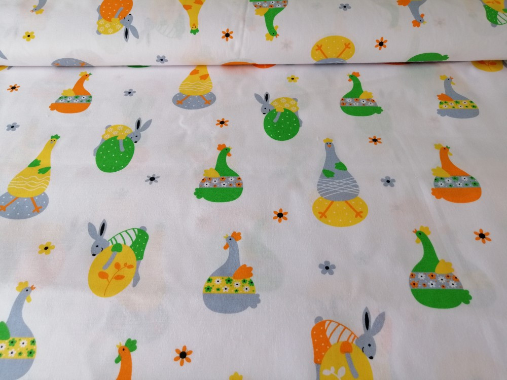 Húsvéti mintás Pamutvászon Maradék textil - 160 x 50 cm