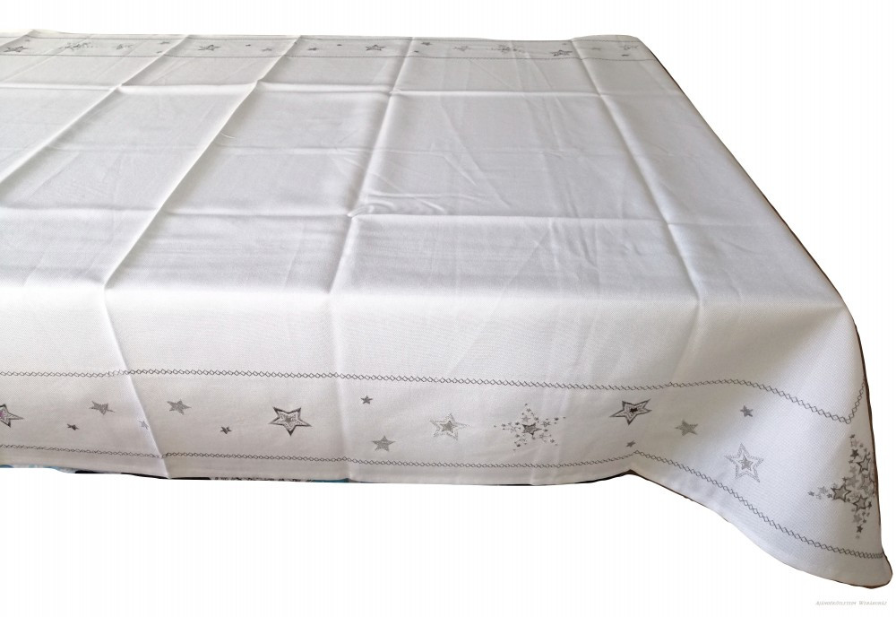 Image of Ezüst csillagos karácsonyi terítő 140x180 cm