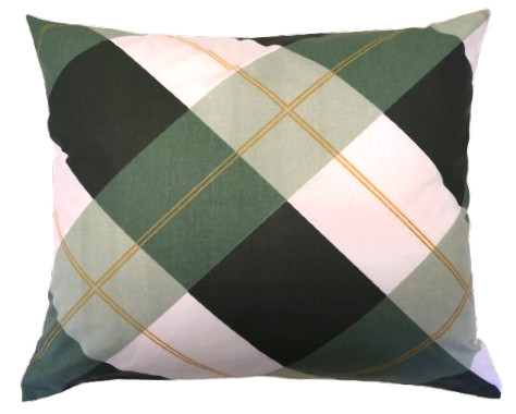 Pamut kispárna huzat - 40x50 cm / Zöld - fehér kockás mintával Pamut kispárna huzat - 40x50 cm / Zöld - fehér kockás mintával