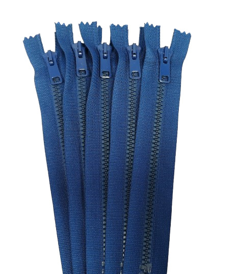 Image of 18 cm hosszú kék vastag fogú műanyag zárt cipzárcsomag 5 db - os