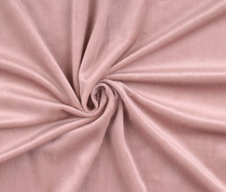 Sima felületű minky textil - 290 gr / púder rózsa - 160 cm