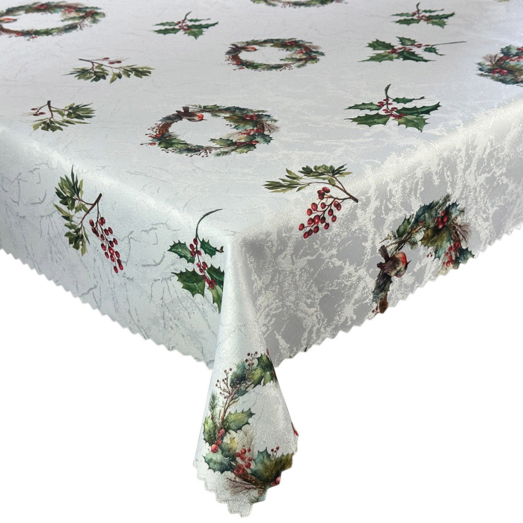 Image of Karácsonyi foltálló terítő fagyöngy mintás - 140x200 cm