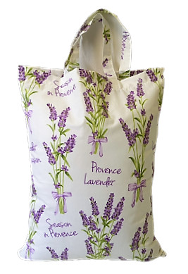 Levendula Provence mintás textil bevásárló táska - 35x45 cm